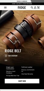 ridge belts