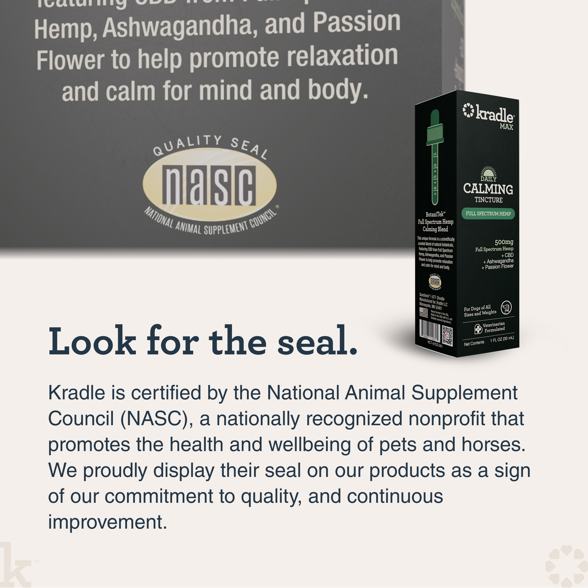 kradle CBD pet supplements tincture