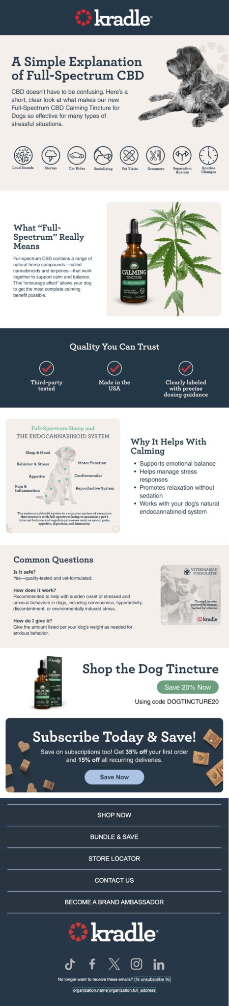 kradle cbd tincture email